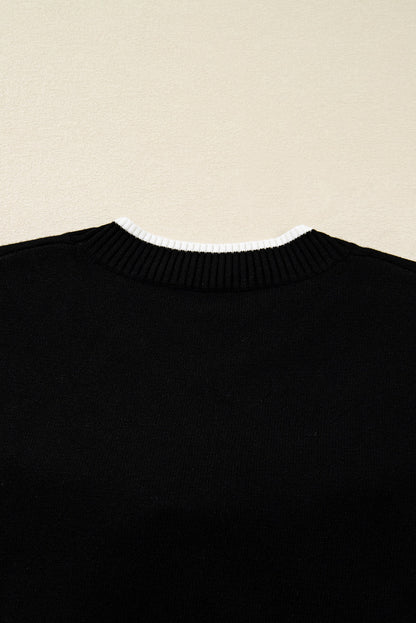 Threaded Pear Malaysia accent Holiday Cropped Sweater