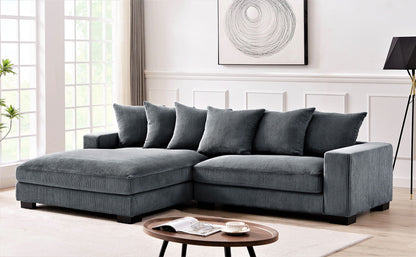 Luxe - Oversized 2 Piece Sectional Couches for Living Room, L Shaped Sofa With Chaise