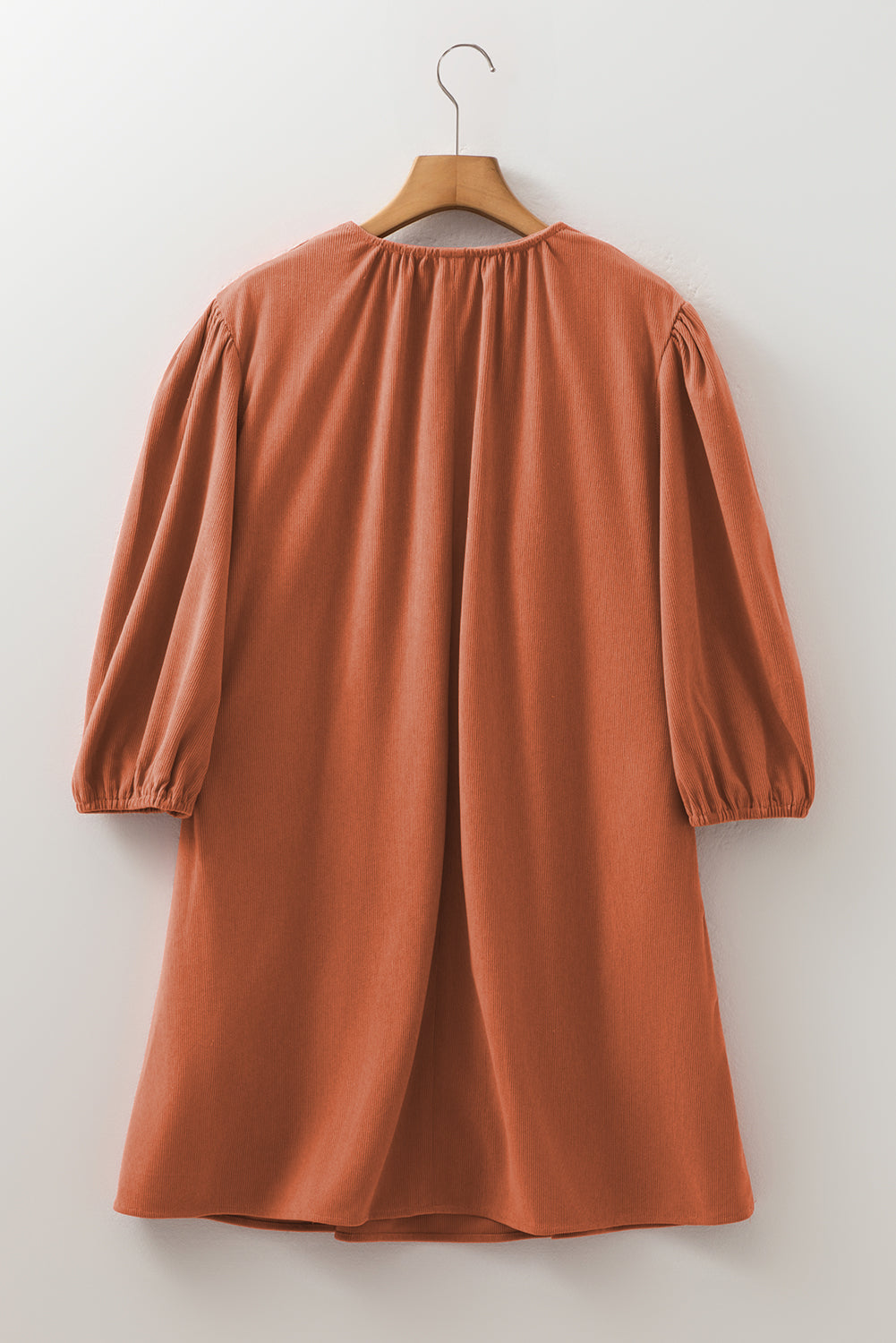 Threaded Pear Yaranina Pleated Corduroy Mini Dress
