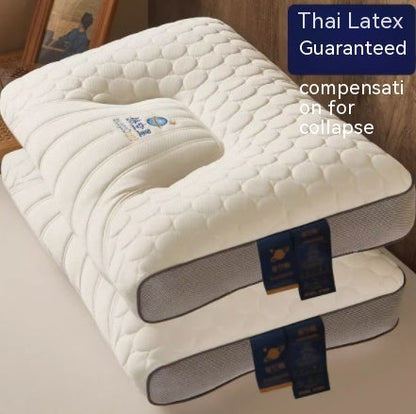 Cloud Natural Latex Cervical Pillow – 98% Latex, Antibacterial & Anti-Mite, 3 Loft Heights
