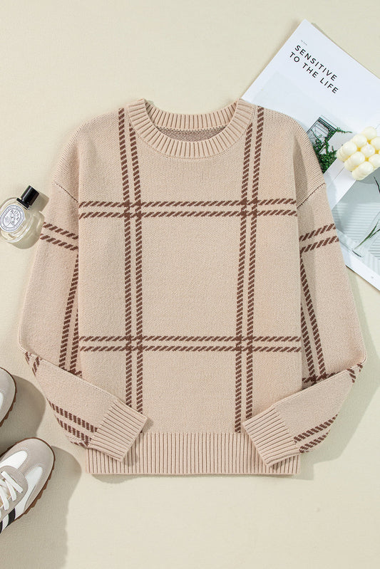 Threaded Pear Madison Knitted Drop Shoulder Sweater