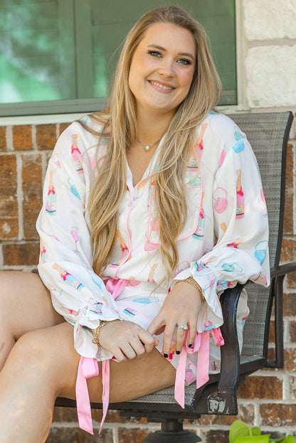 Threaded Pear Milani Plus Size Pajama Set