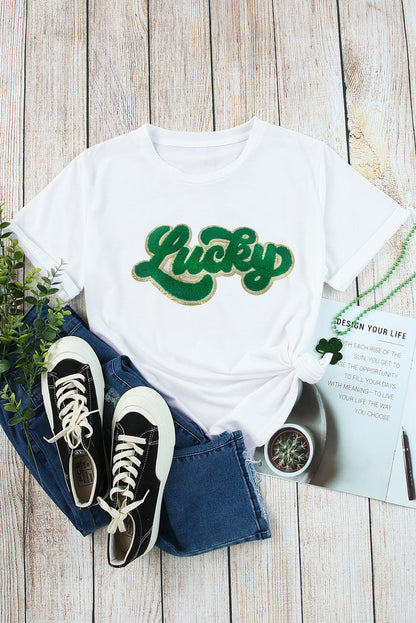 Threaded Pear Sloane Patched Graphic T Shirt