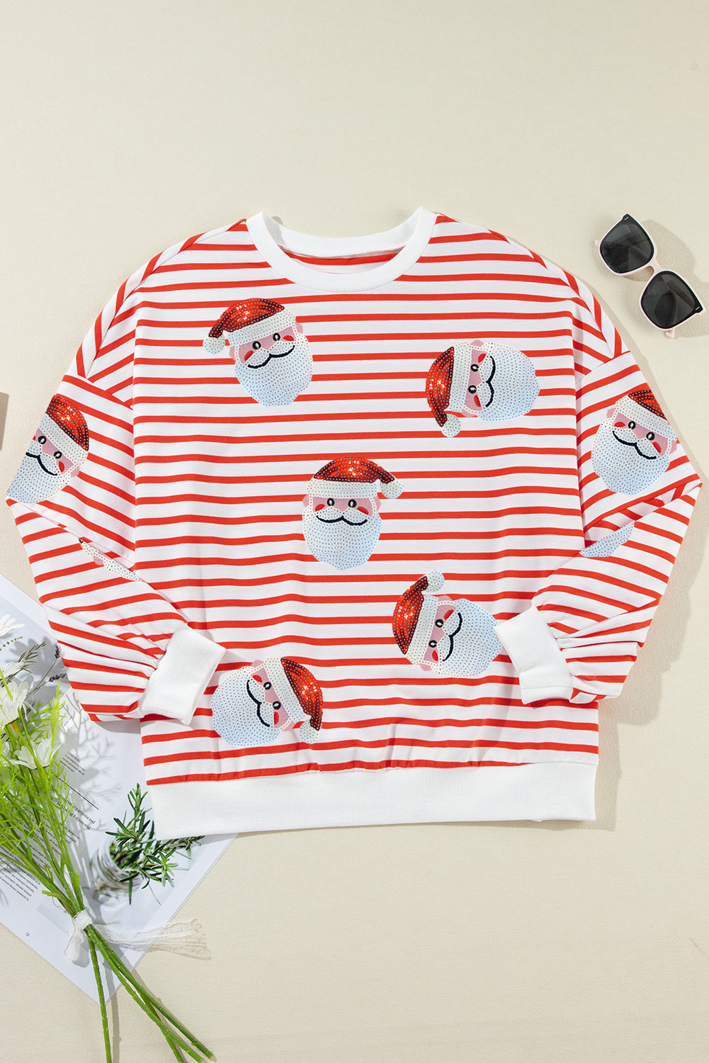 Threaded Pear Mirilivia Claus Pattern Christmas Pullover