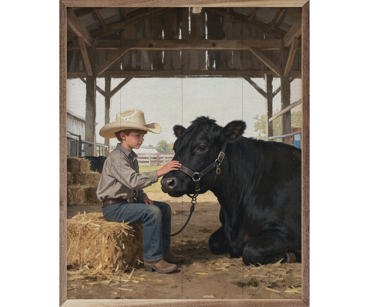 Kendrick Home A Boy And His Beef Cow Laying