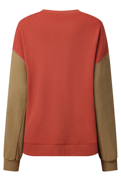 Threaded Pear Ella Patchwork Drop Shoulder Pullover