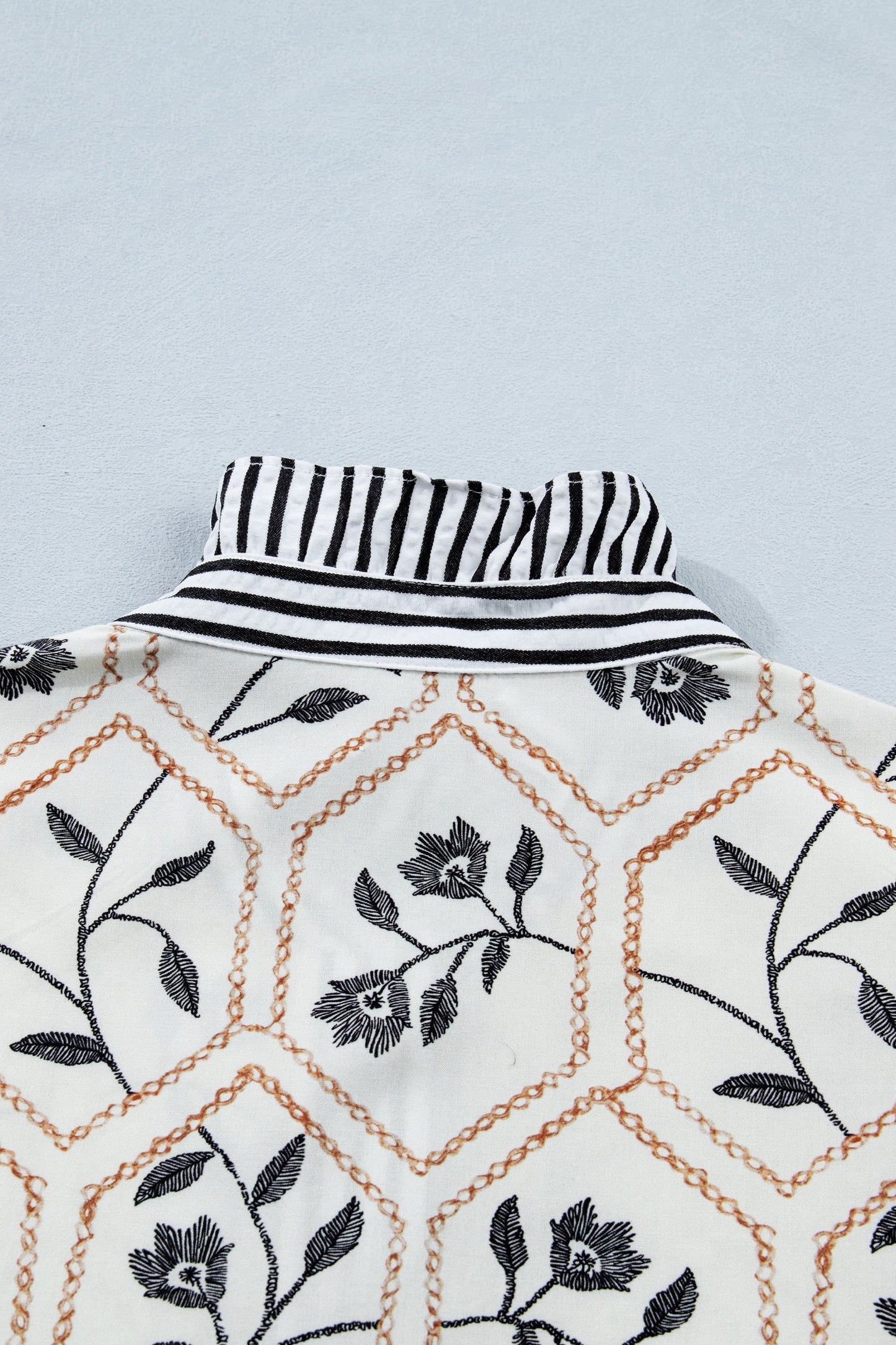 Threaded Pear Hayden Patchwork Short Sleeve Blouse
