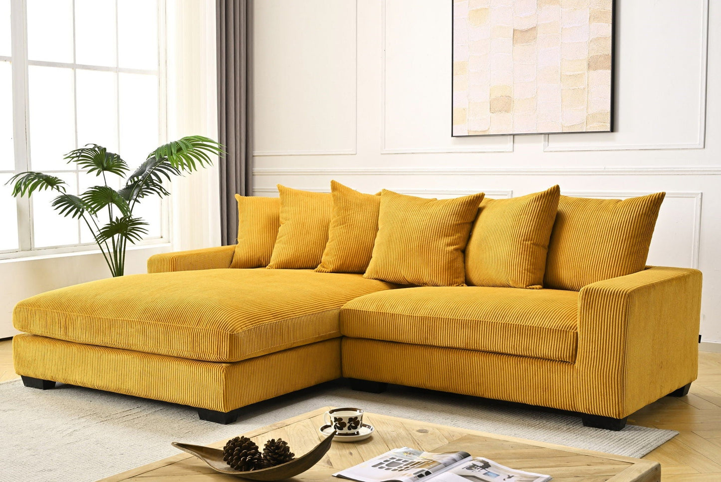 Luxe - Oversized 2 Piece Sectional Couches for Living Room, L Shaped Sofa With Chaise