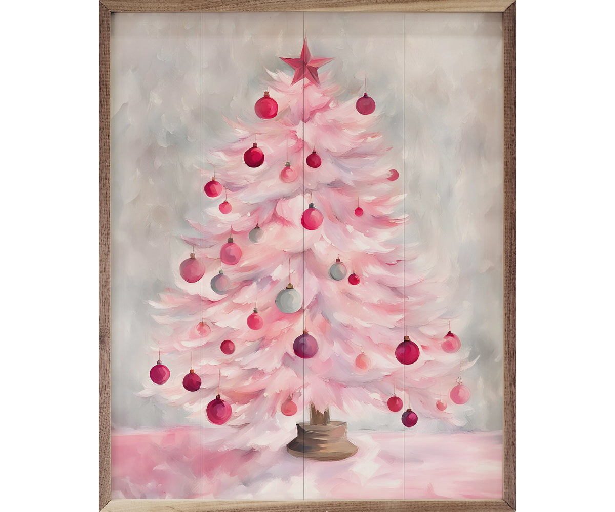 Kendrick Home Pink Christmas Tree