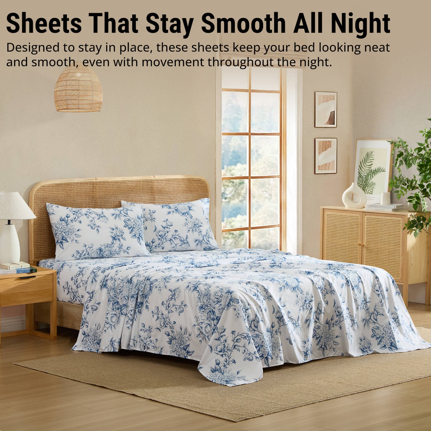 Rose Toile Blue-