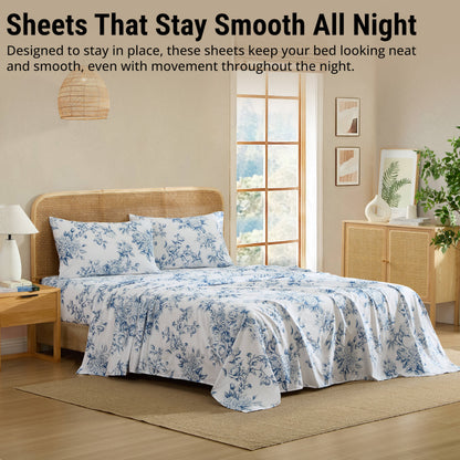 Rose Toile Blue-