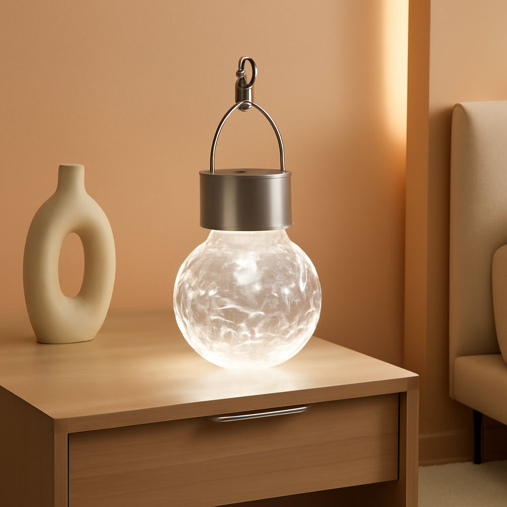 Solar Lights Outdoor Hanging Decorative Globe 24 Pack, Waterproof Solar Lantern with Handle and Clip, Solar Powered Glass Ball Lights for Garden Yard Fence Tree Umbrella Holiday Décor, Cold White