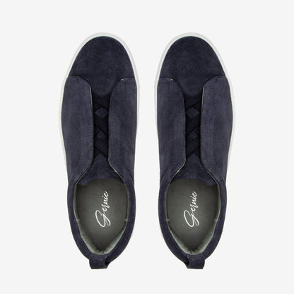 Navy Suede-