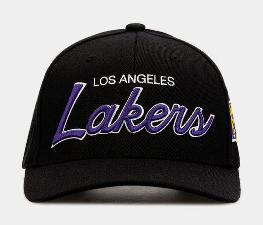 Men's Mitchell & Ness NBA Team Script 2.0 Stretch Snapback Lakers - Black