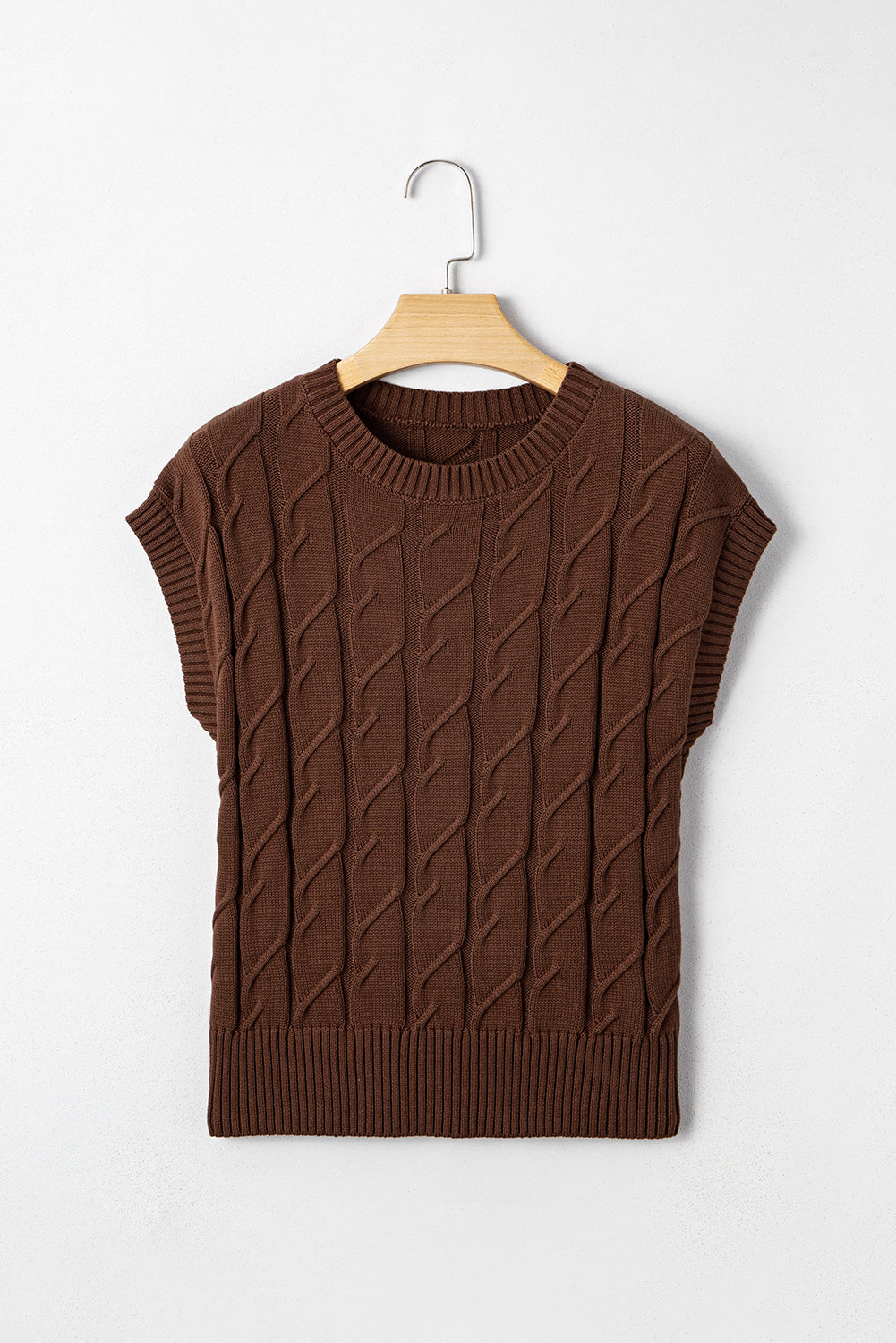 Threaded Pear Lyrajira Texture Short Sleeve Sweater