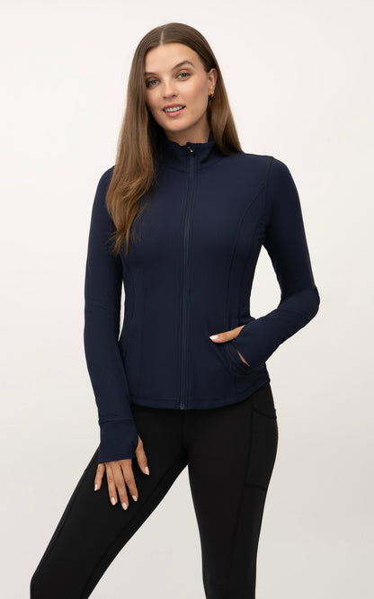 Interlink Ribbed Princess Seam Performance Jacket - Our Earthy Story