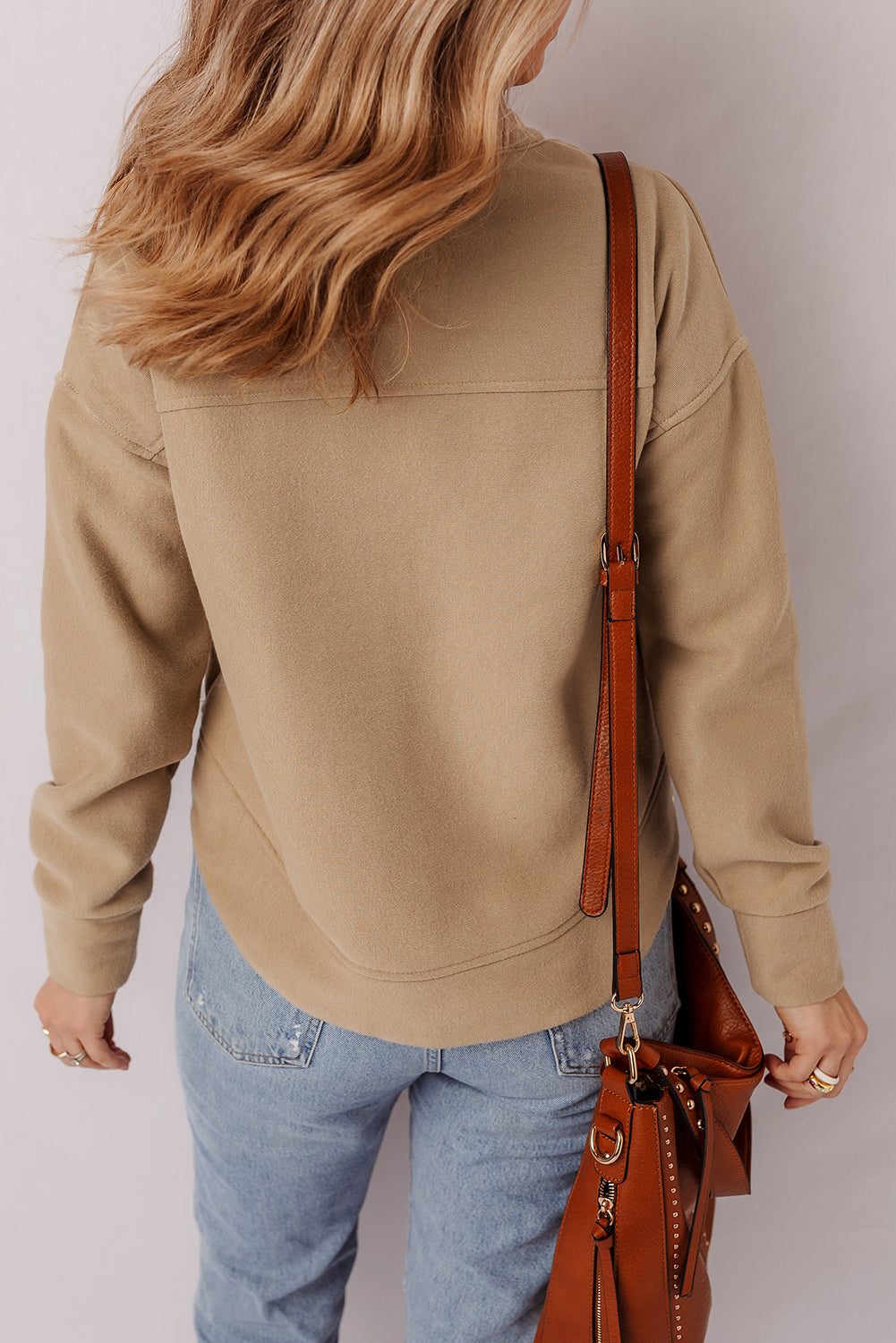 Threaded Pear Elina French Grommet Detail Sweatshirt