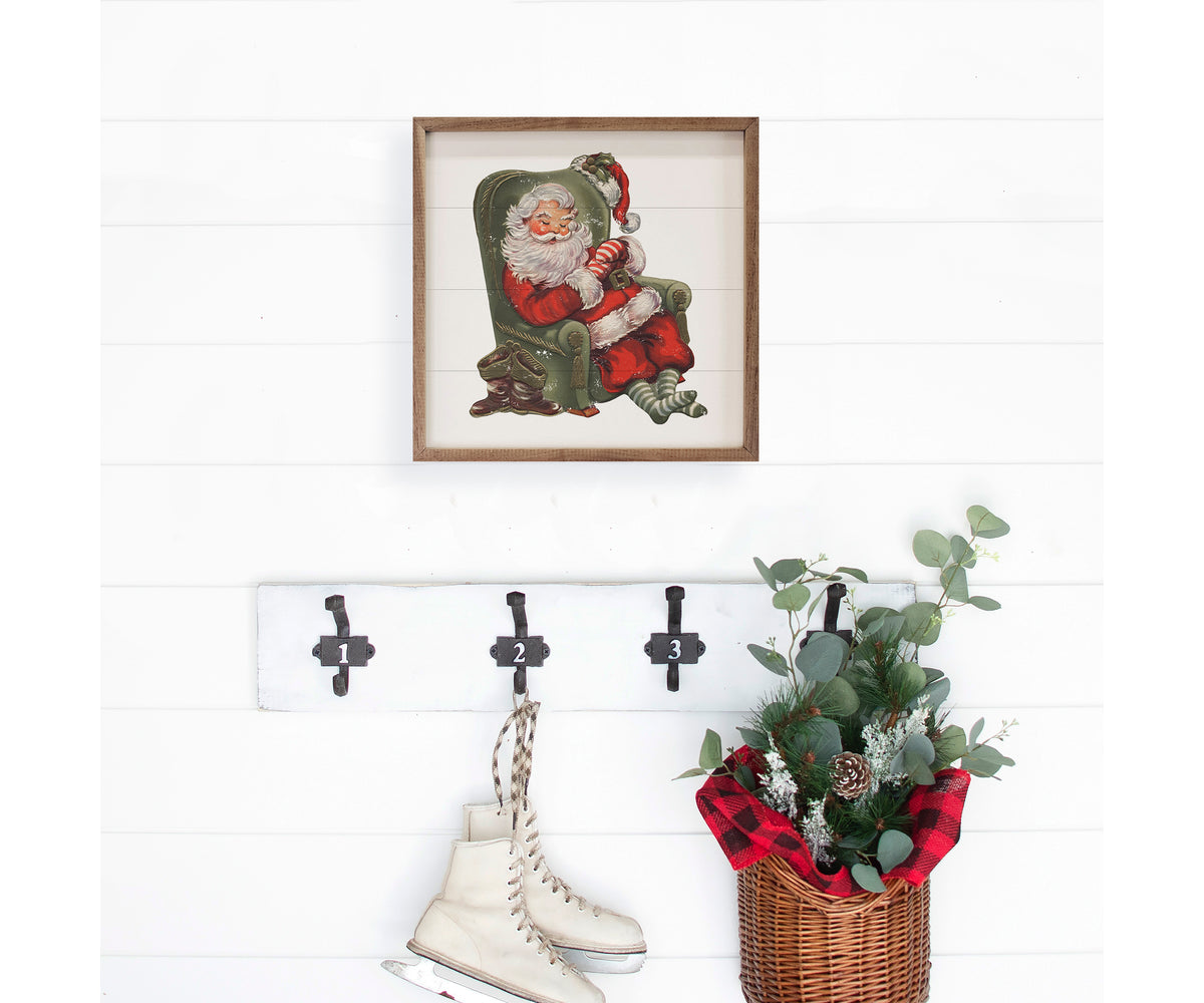Kendrick Home Sleeping Santa Green Chair