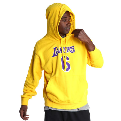 Nike Men's NBA La Lakers Lebron James #6 Fleece Pullover Hoodie