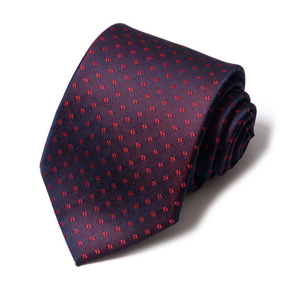 Deep Navy with Crimson Dots-