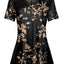 Champagne and Black Floral