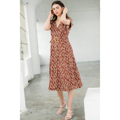 Hazel-Short Sleeve Button Down Dress