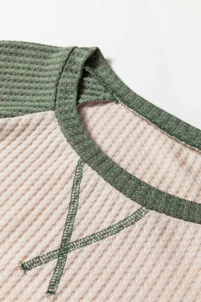 Threaded Pear Peyton Block Raglan Sleeve Top