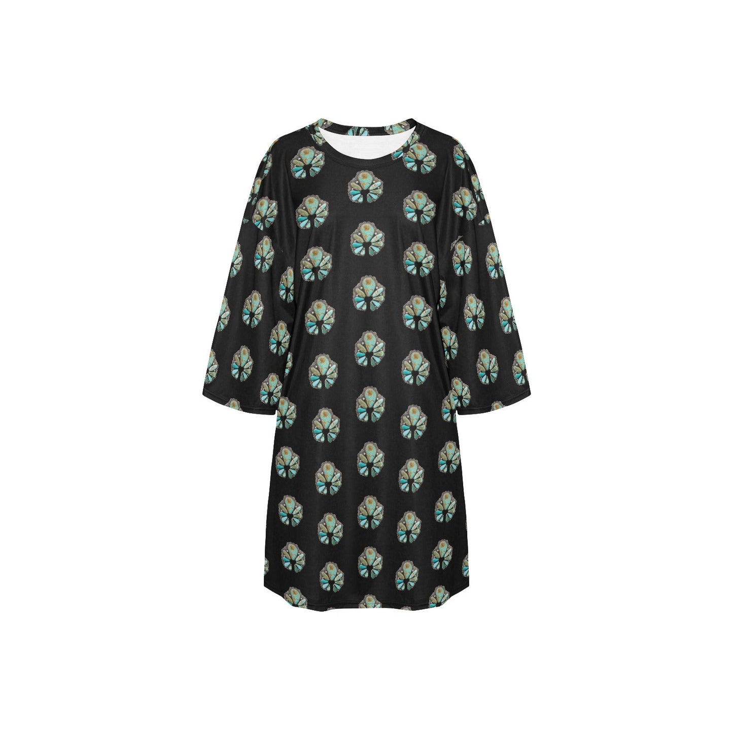 Baha Ranch Turquoise Naja Oversized Sleep Shirt