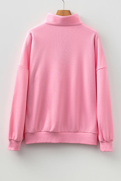 Threaded Pear Felitina Patchwork Zip Collar Pullover