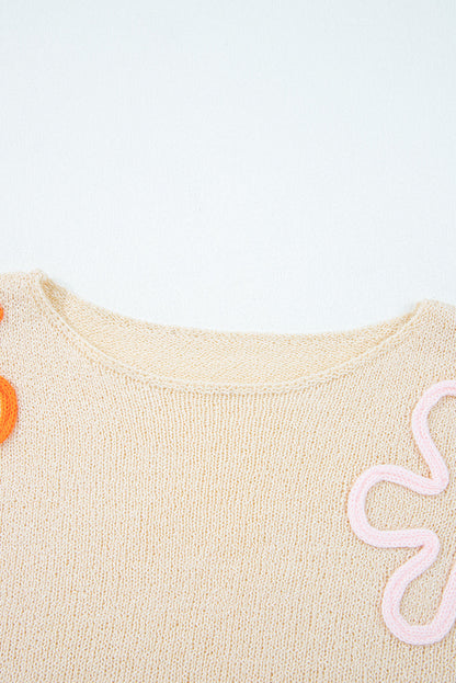 Threaded Pear Destiny Colorblock Cuffed Loose Sweater