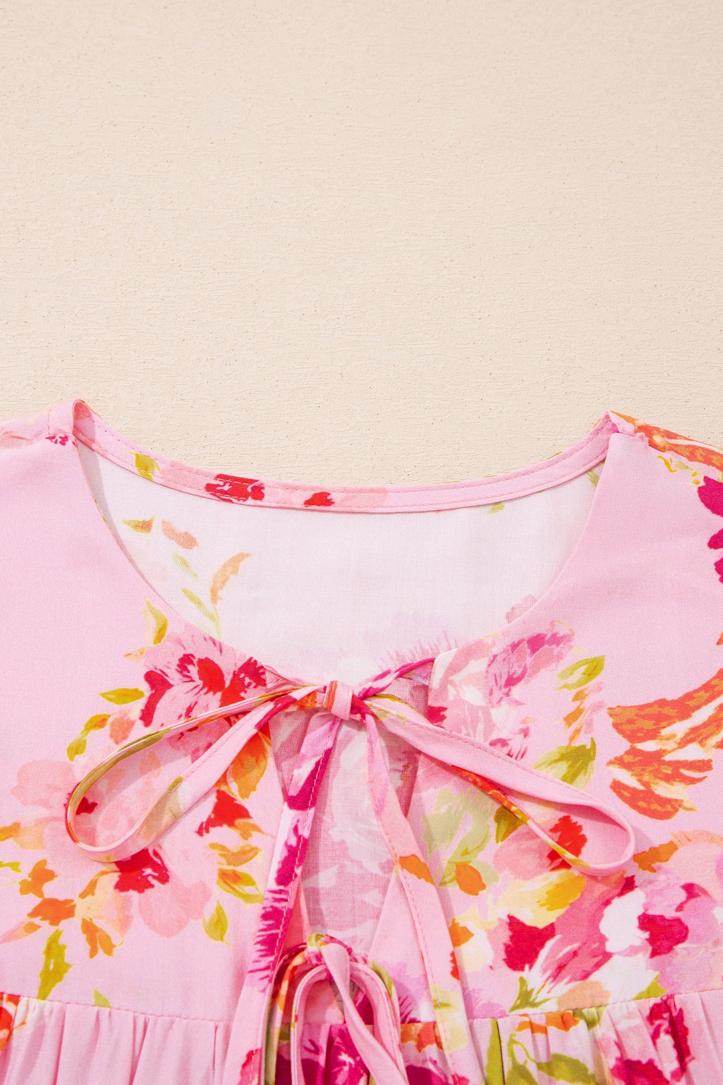 Threaded Pear Nicole Puffy Half Sleeve Blouse