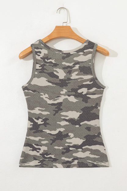 Threaded Pear Wrenley Ribbed Knit Tank Top