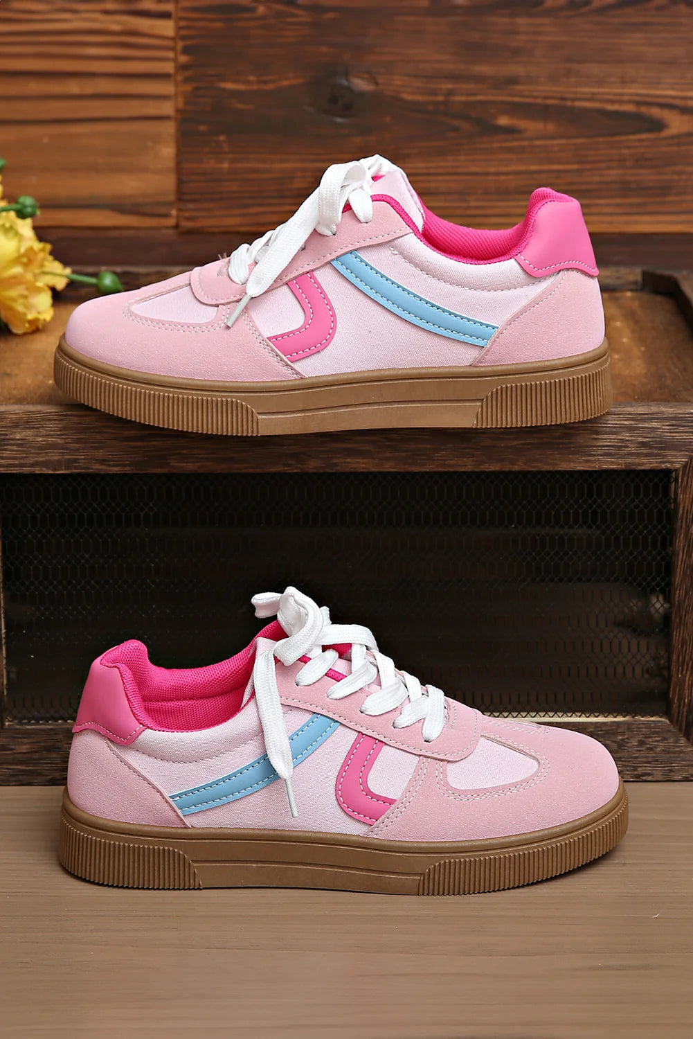 Threaded Pear Mila Lace Up Flat Shoes