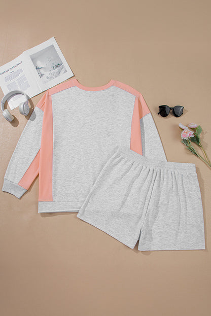 Threaded Pear Lilliana Colorblock Pullover Casual PLUS Shorts