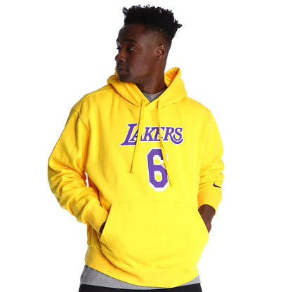 Nike Men's NBA La Lakers Lebron James #6 Fleece Pullover Hoodie