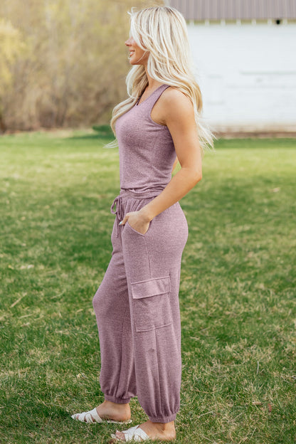 Threaded Pear Maeve Bouquet Casual Tank Top Set