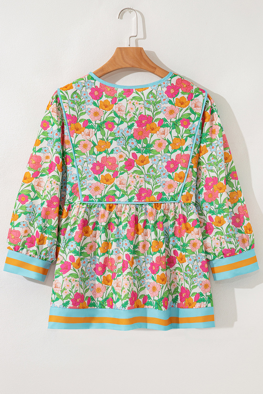 Threaded Pear Adley Puff Sleeve Babydoll Blouse
