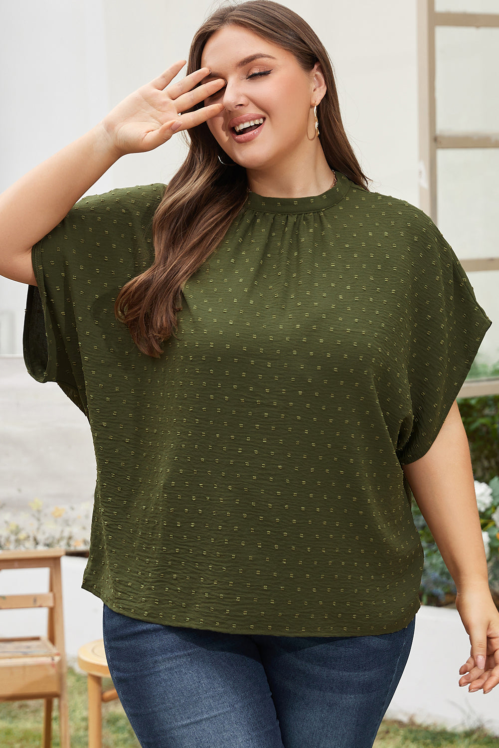 Threaded Pear Kataleya Mock Tied Nape PLUS Top