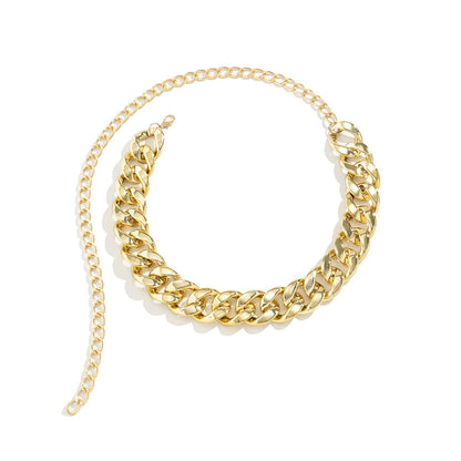 Goldtone Curb Chain Waist Belt