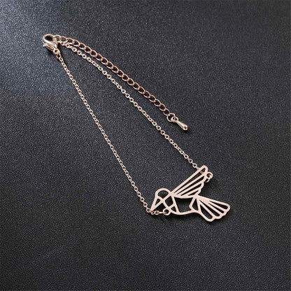 Rose Goldtone Open Bird Charm Bracelet