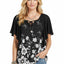 Black White Floral Print