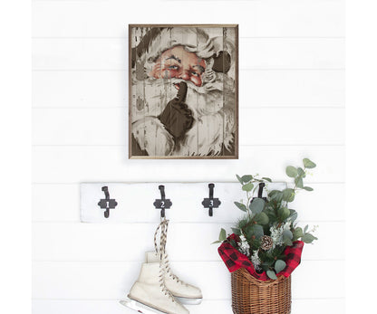 Kendrick Home Santa Be Quiet Shh Beige