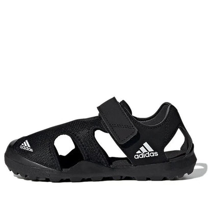 adidas Captain Toey K Hook and Loop Kids' Sandals — Black