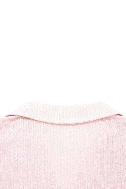 Threaded Pear Marley Light Collared Ribbed Tee