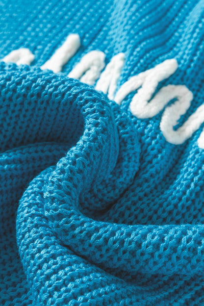 Threaded Pear Sophia Script Graphic Sleeveless Sweater