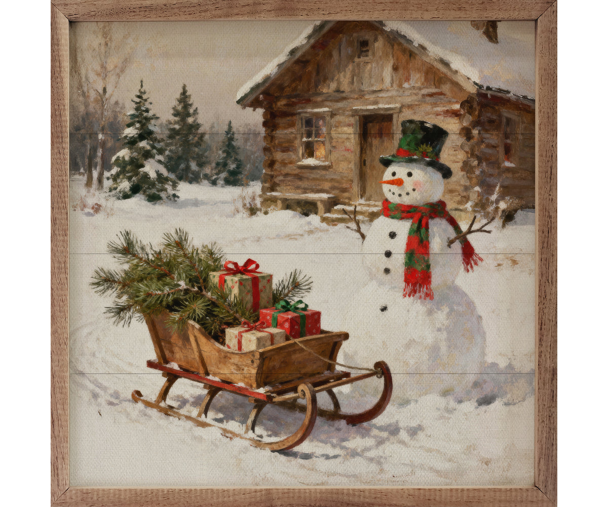 Kendrick Home Snowman With Sleigh