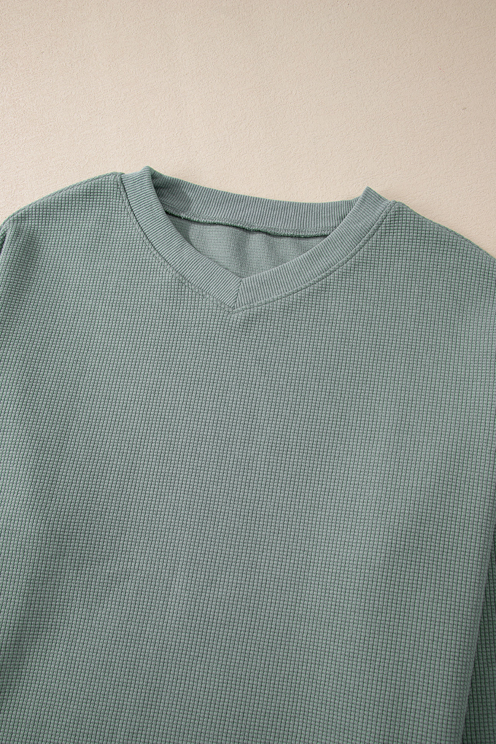 Threaded Pear Halo Knit Drop Shoulder Top