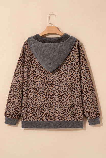 Threaded Pear April Collar Zip Hooded Pullover