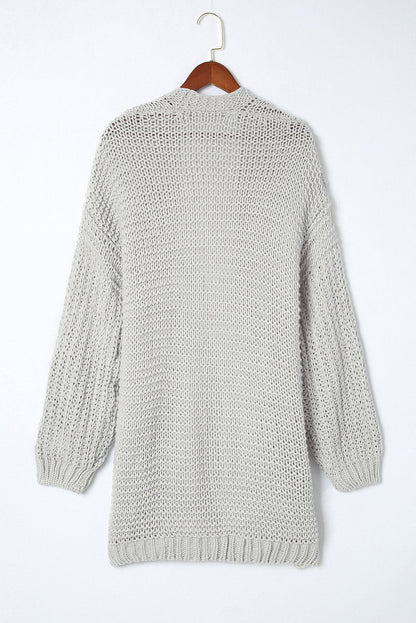 Threaded Pear Oakley Shoulder Puff Sleeve Cardigan