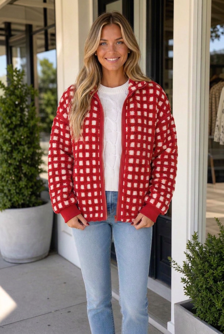 Threaded Pear Isabelle Up Long Sleeve Jacket